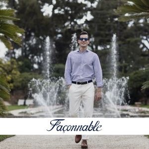 Façonnable Purple Check Shirt, sz L